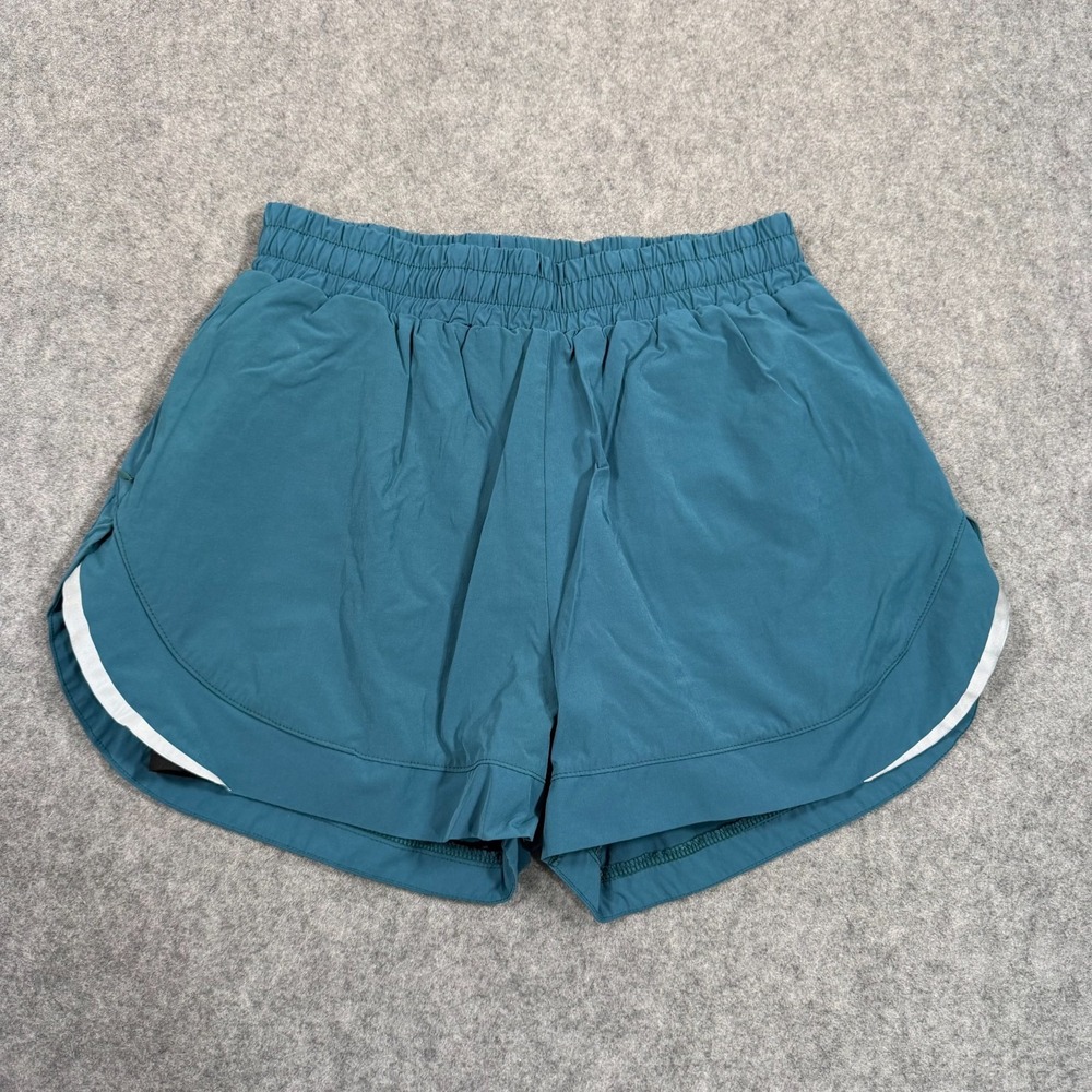 Alphalete Velvet Teal Blue Infinity Stride Activewear Shorts w/ Liner Women's Sm